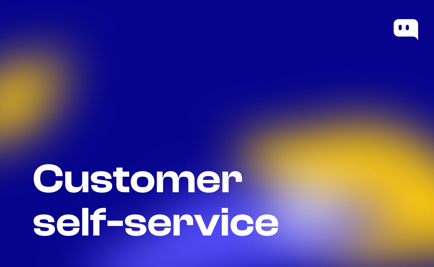 Customer self-service featured image on Chatty branded gradient background for help center and FAQ article