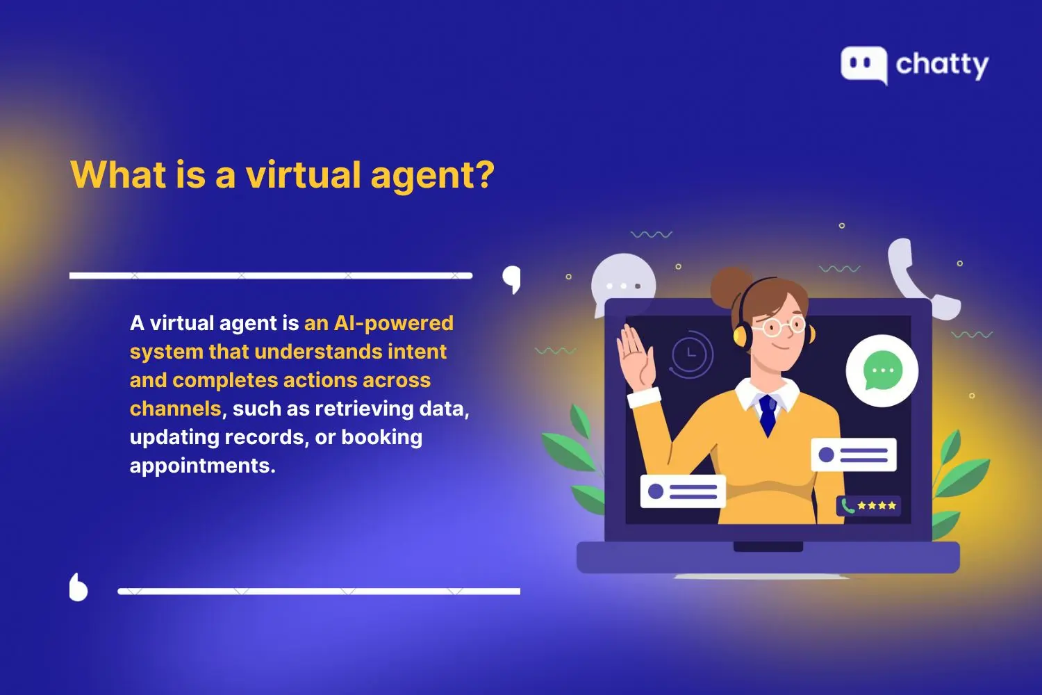 What is a virtual agent for customer service automation